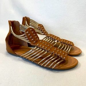 Big Girl’s AE Gold Sandals